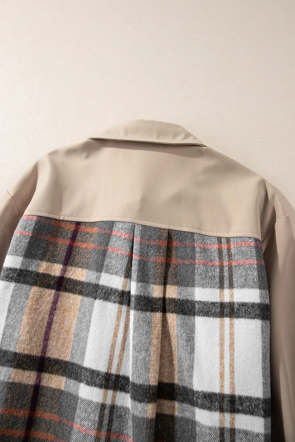 Pocketed Plaid Long Sleeve Mini Shirt Dress, image 8