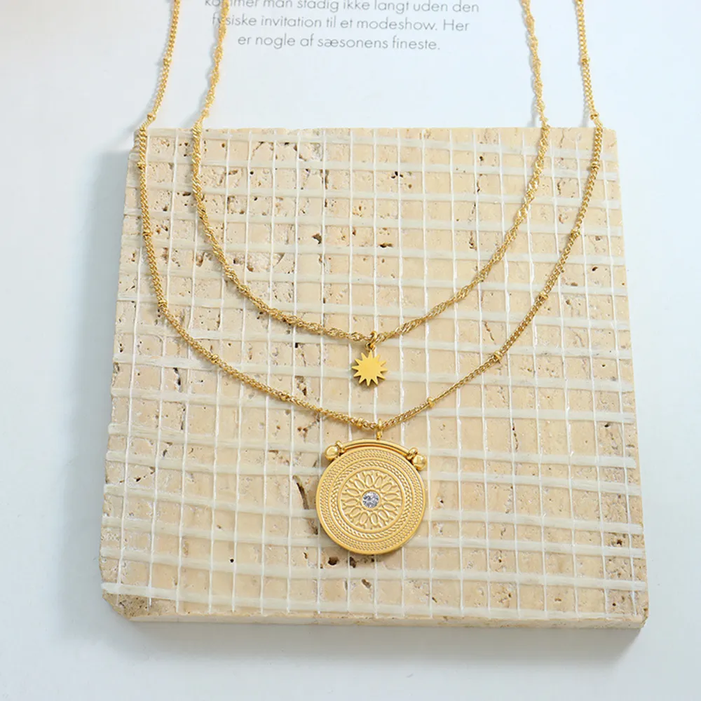 Stainless Steel Double-Layered Necklace, image 2