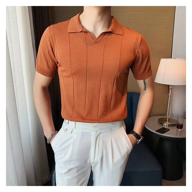Men's Plus Size Collared Neck Short Sleeve Polo, image 13