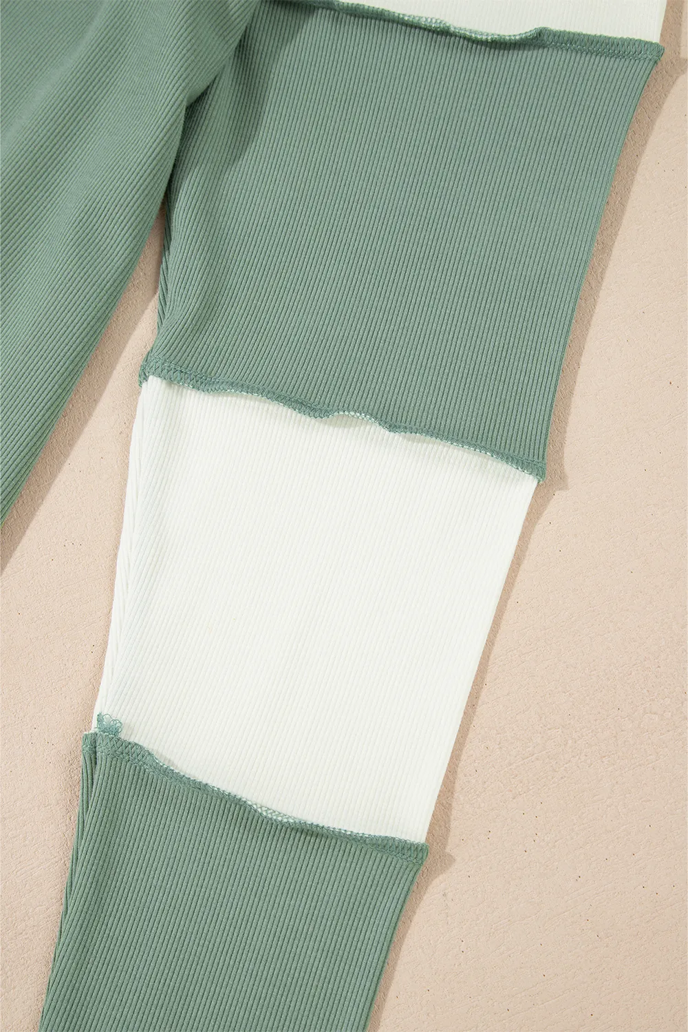 Color Block Round Neck Raglan Sleeve Top, image 7