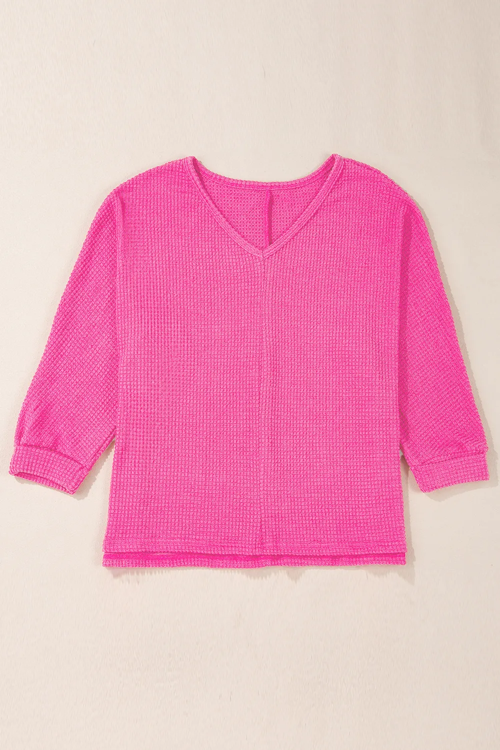 Side Slit V-Neck Long Sleeve Top, image 10