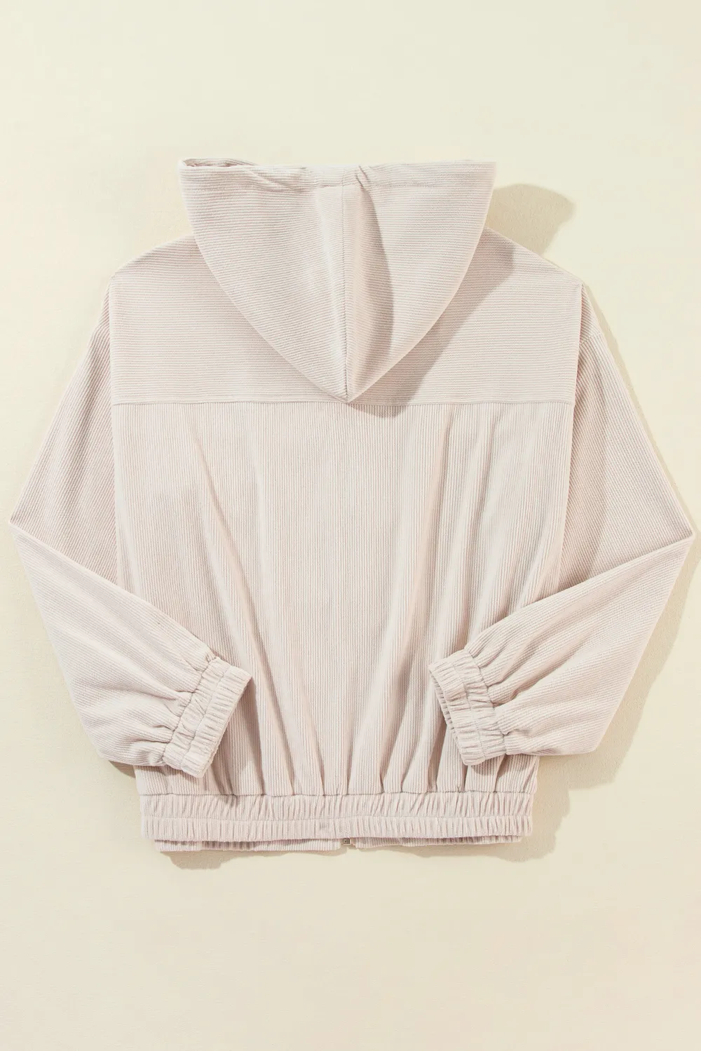 Pocketed Zip Up Long Sleeve Hooded Jacket, image 5