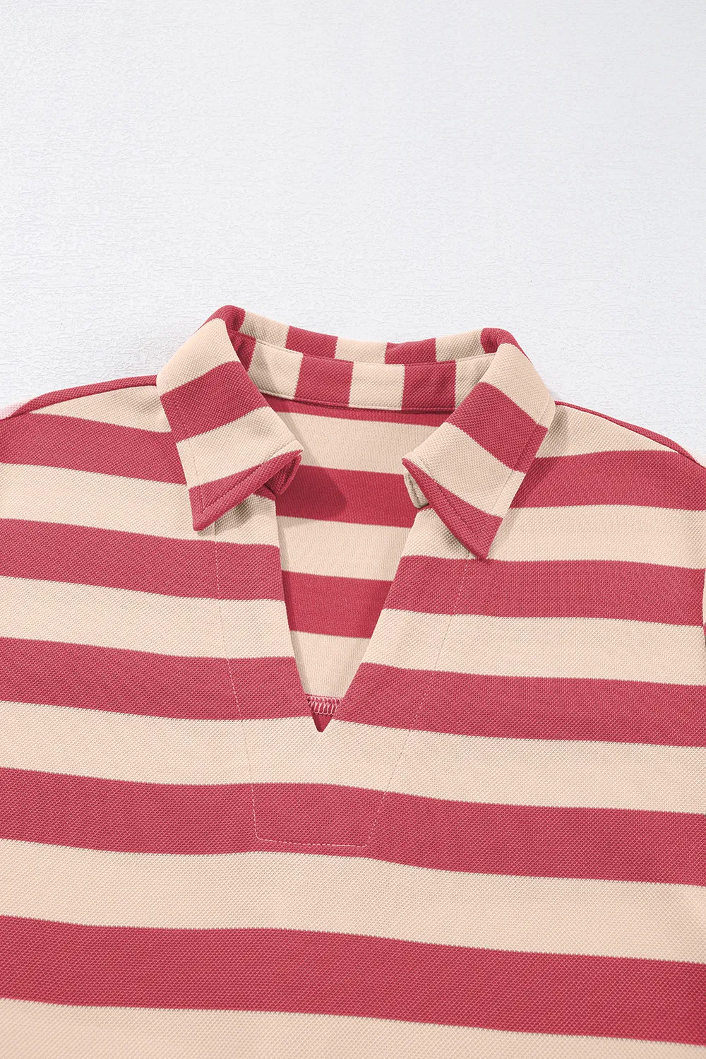 Contrast Striped Johnny Collar Long Sleeve Mini Dress, image 13