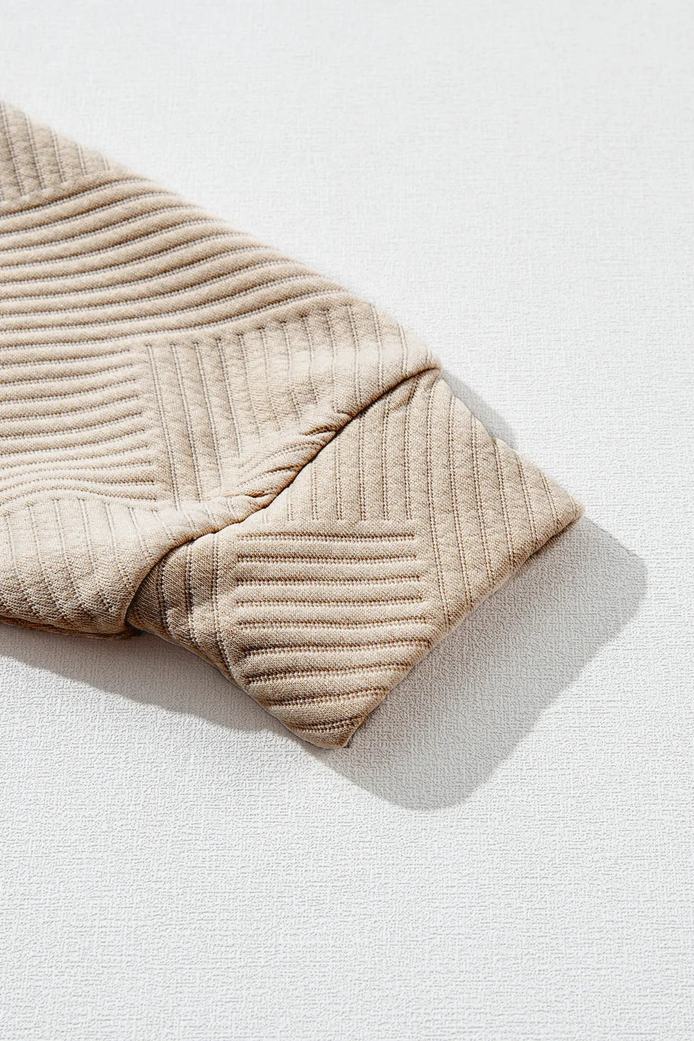 Textured Turtleneck Long Sleeve Sweatshirt, image 4