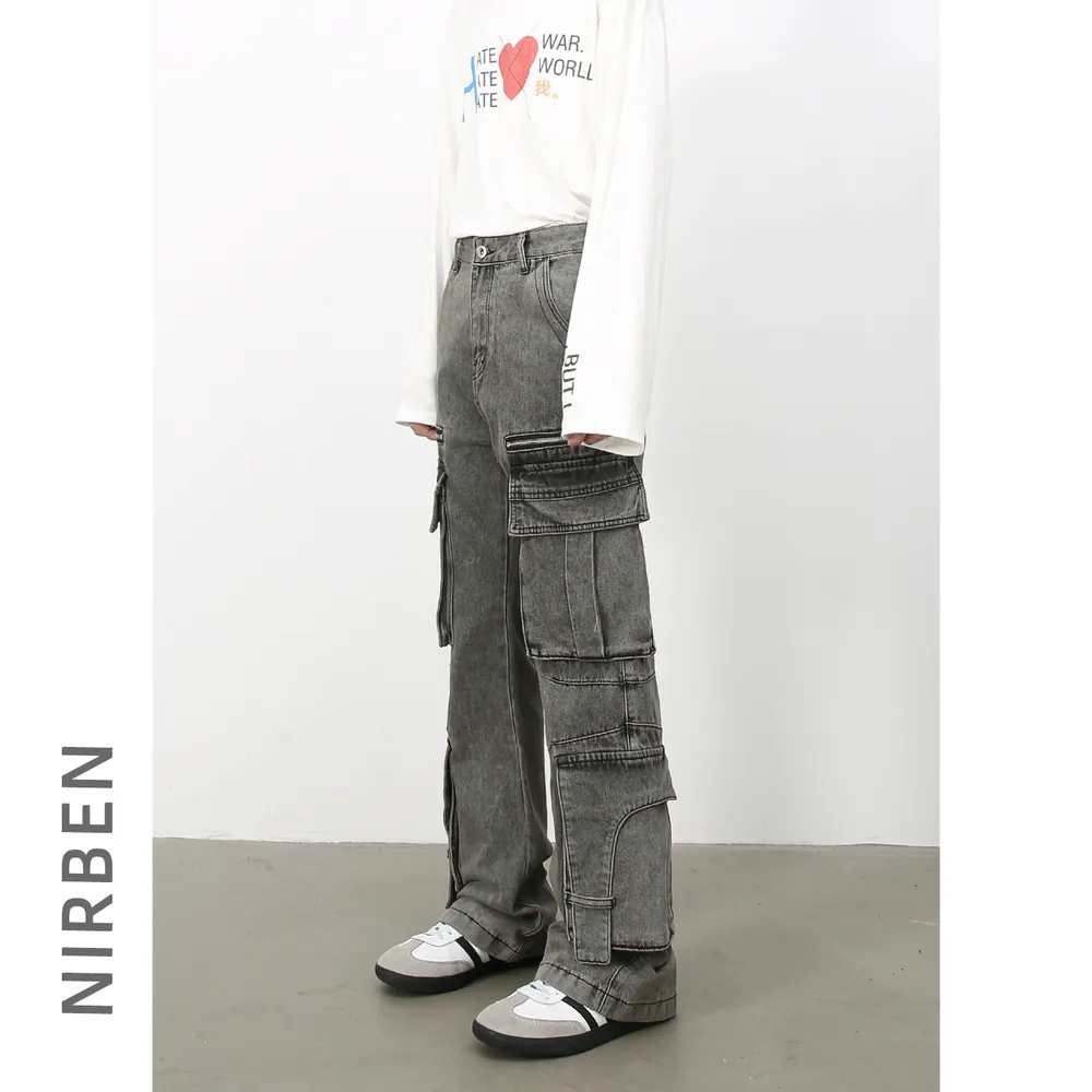 Men's Mid Rise Jeans with Cargo Pockets, image 4