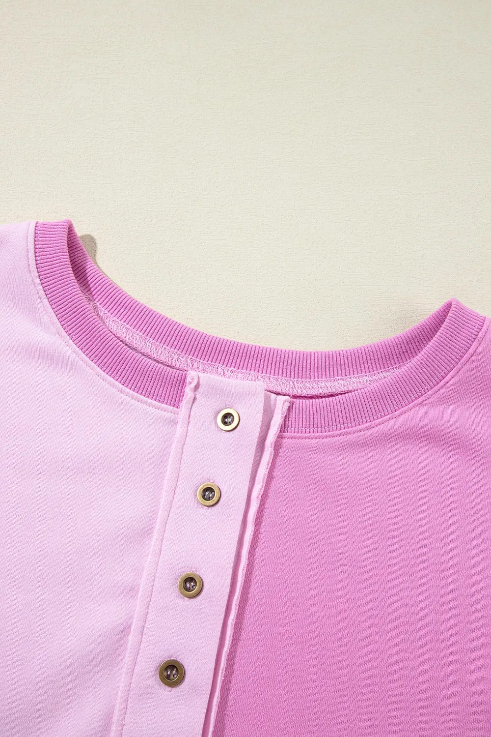 Color Block Half Button Long Sleeve Sweatshirt, image 8