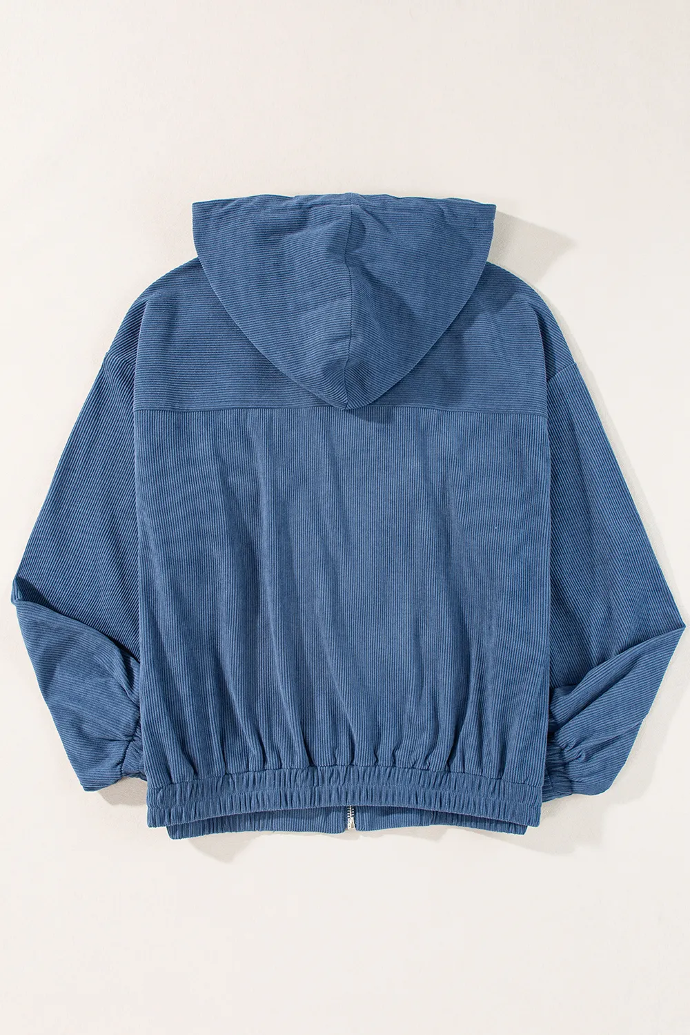 Pocketed Zip Up Long Sleeve Hooded Jacket, image 7