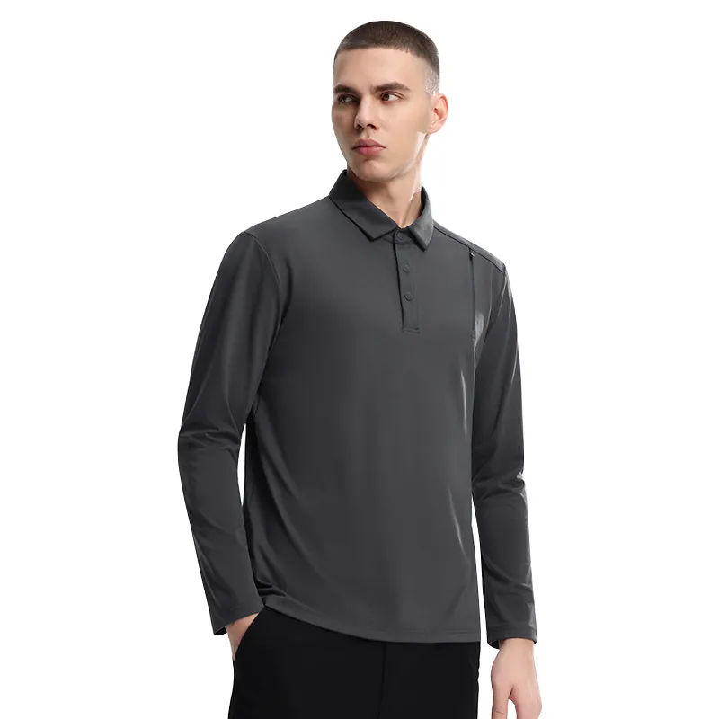 Men's Plus Size Classic Long Sleeve Polo Shirt, image 5