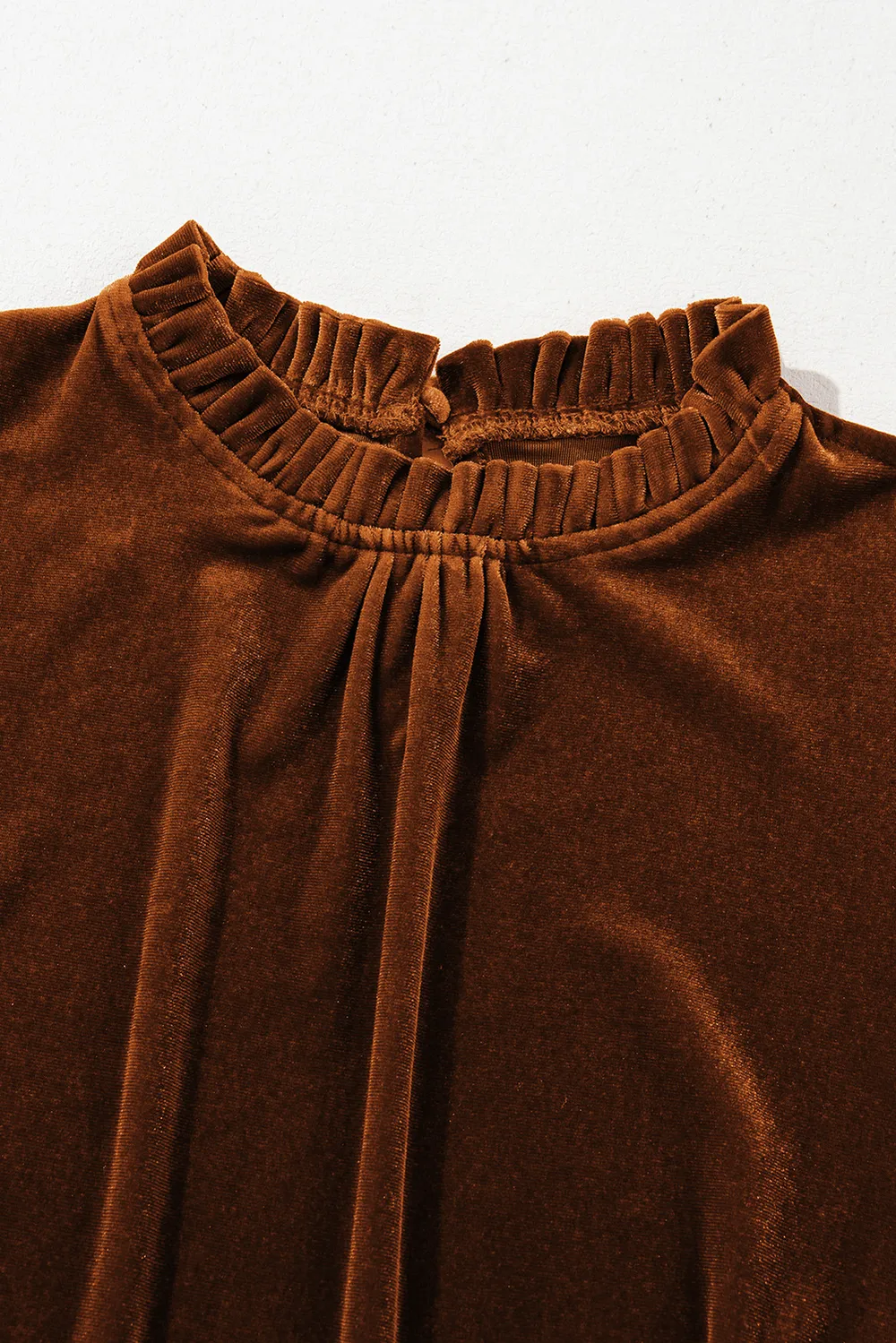 Frill Mock Neck Puff Sleeve Blouse, image 7