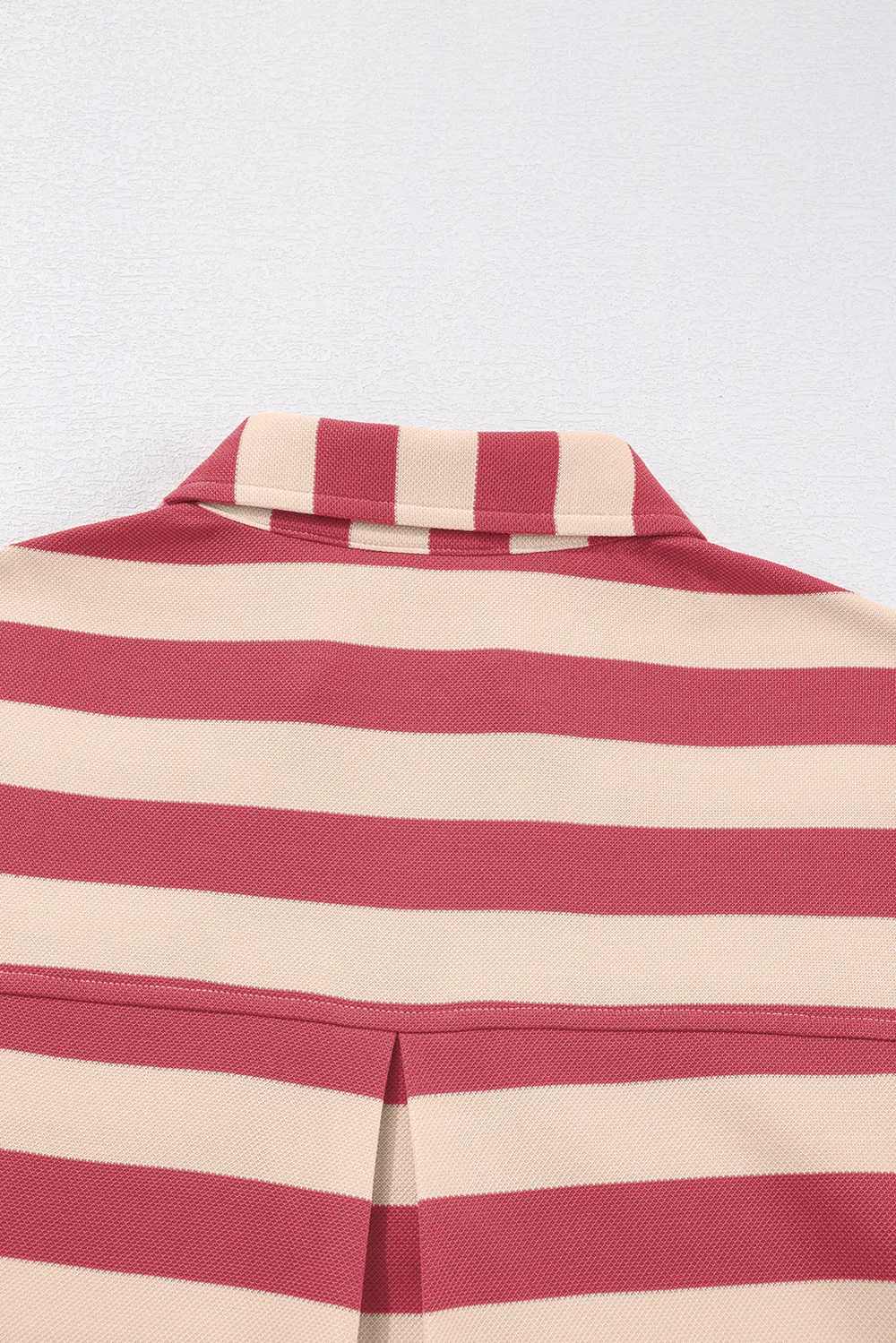 Contrast Striped Johnny Collar Long Sleeve Mini Dress, image 17