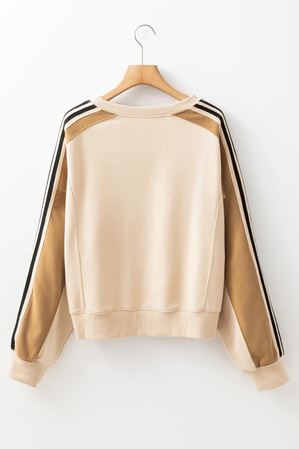 Contrast Round Neck Long Sleeve Sweatshirt, image 6
