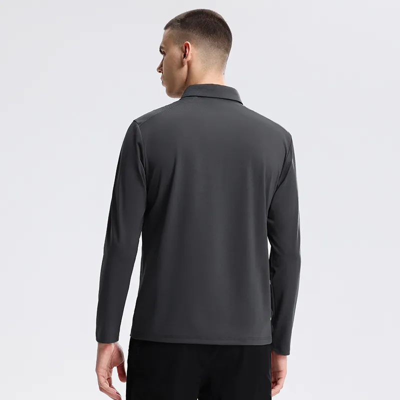 Men's Plus Size Classic Long Sleeve Polo Shirt, image 4
