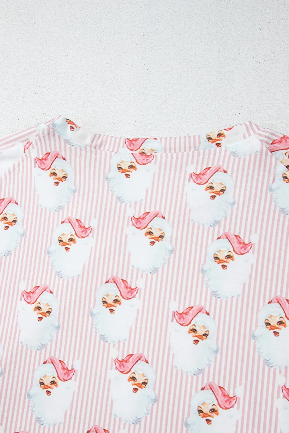 Santa Print Long Sleeve Top and Pants Lounge Set, image 8