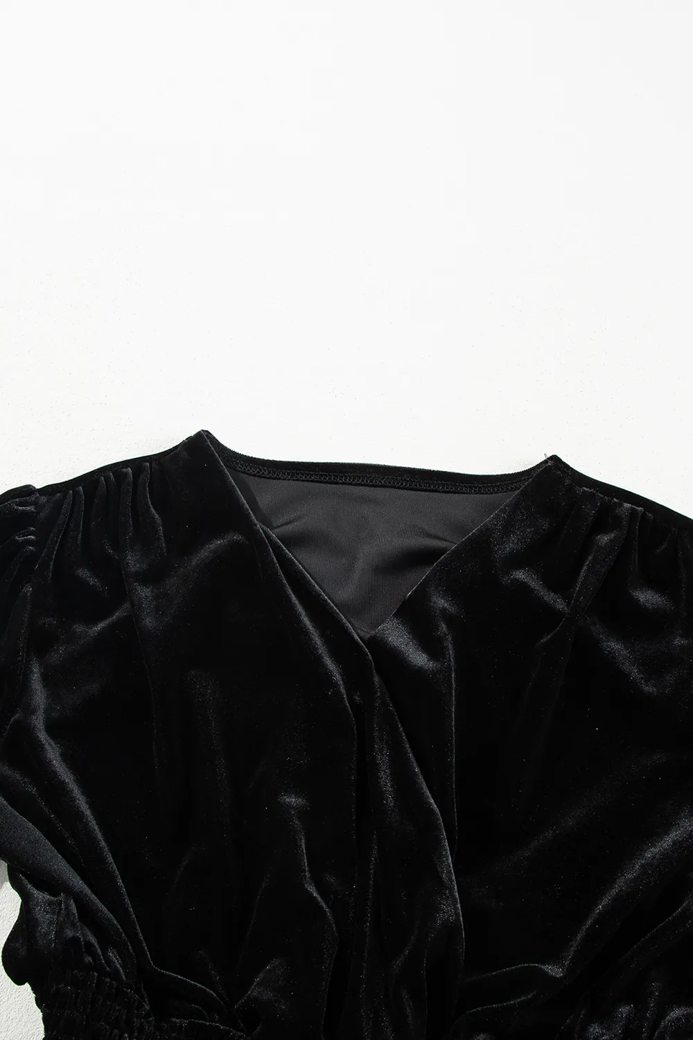 Surplice Long Sleeve Velvet Dress, image 8