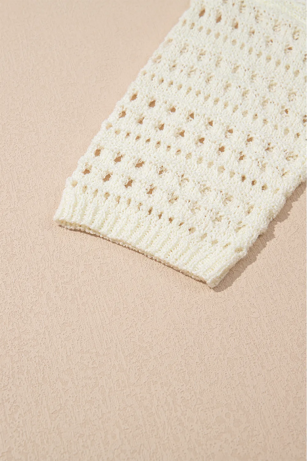 Hollow Out Drop Shoulder Sweater, image 6