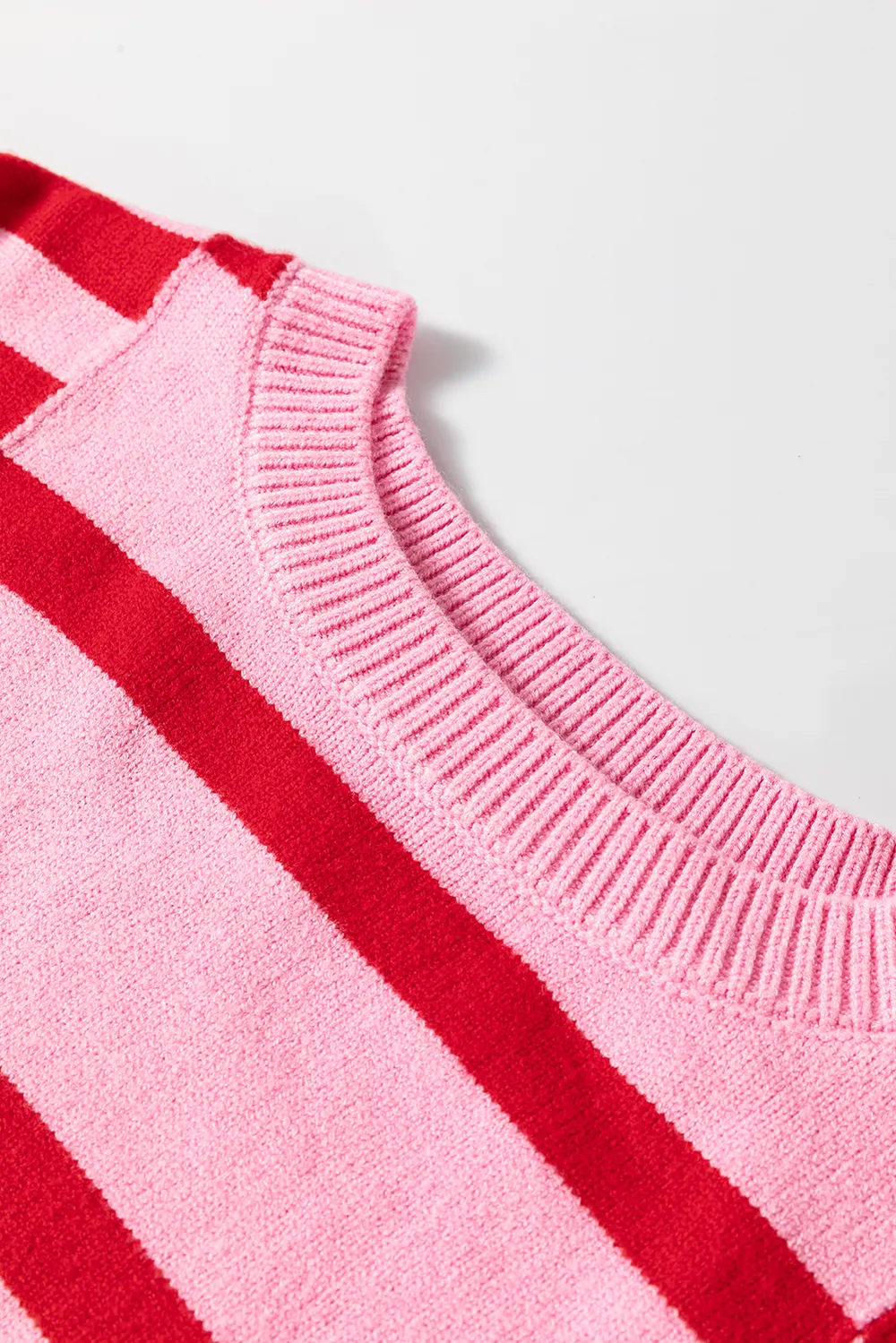 Striped Round Neck Dropped Shoulder Sweater, image 4