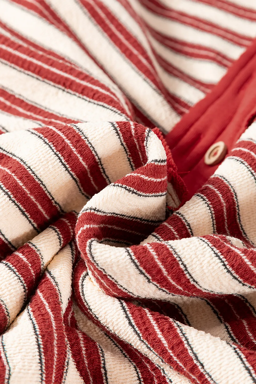 Stripe Johnny Collar Drop Shoulder Sweatshirt, image 5