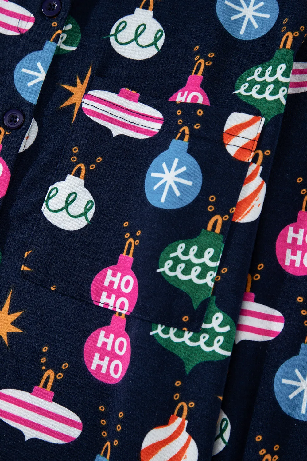 Christmas Lights Print Collared Neck Top and Pants Set, image 16