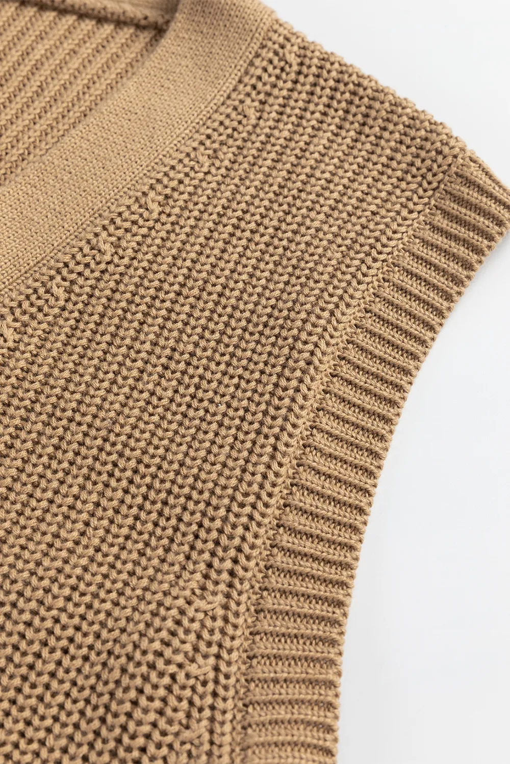 Button Up V-Neck Sweater Vest, image 7