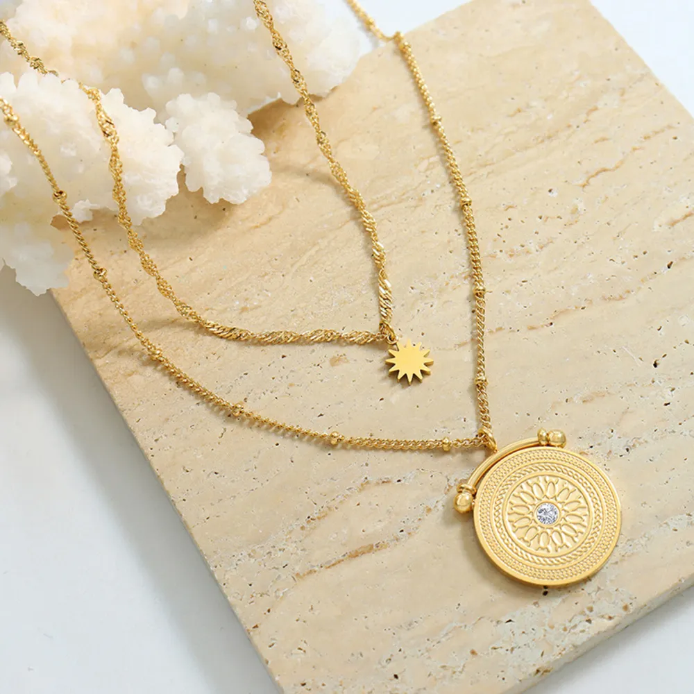 Stainless Steel Double-Layered Necklace, image 3