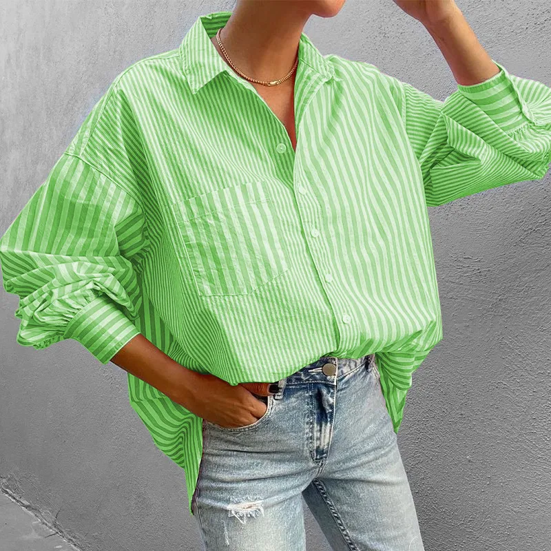 Striped Button Down Long Sleeve Shirt, image 3