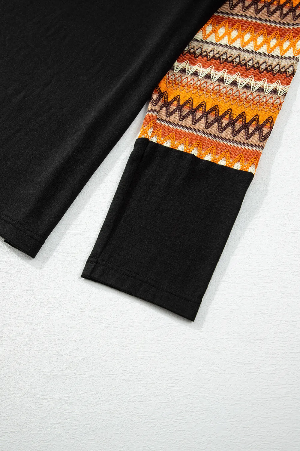 Printed Round Neck Raglan Sleeve Blouse, image 6
