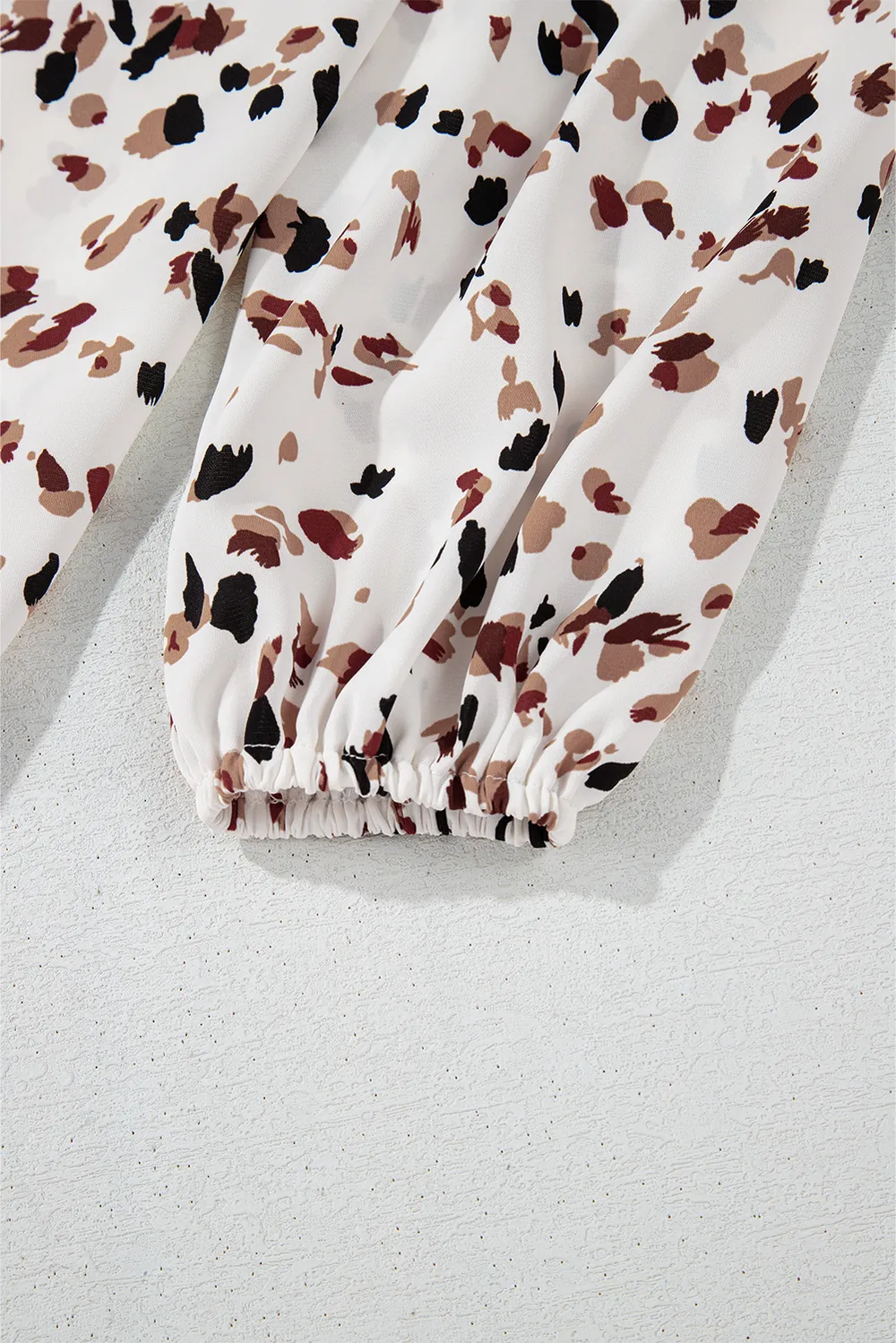 Printed Mock Neck Balloon Sleeve Blouse, image 11