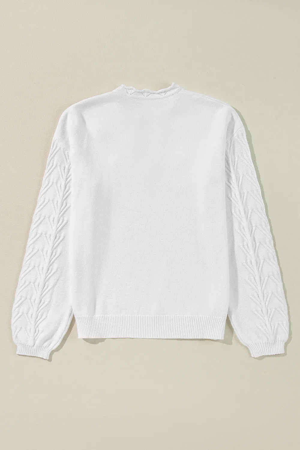 Daisy Notched Long Sleeve Sweater, image 14