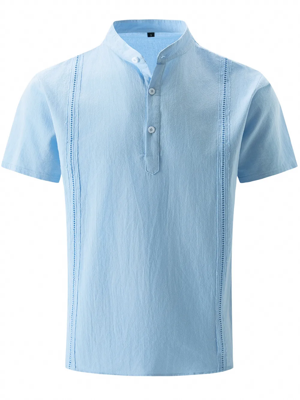 Men's Full Size Button Detail Short Sleeve Shirt Plus Size, image 7