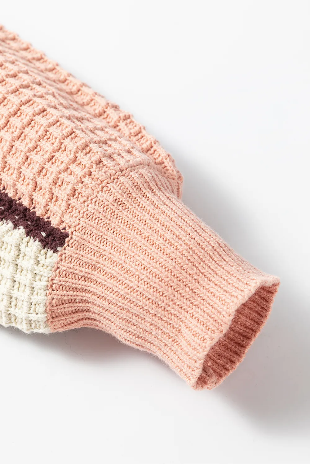 Drawstring Color Block Mock Neck Sweater, image 7