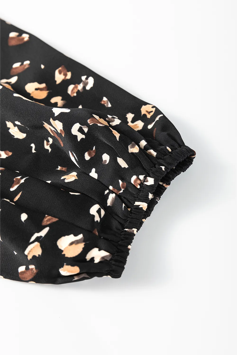 Printed Mock Neck Balloon Sleeve Blouse, image 12