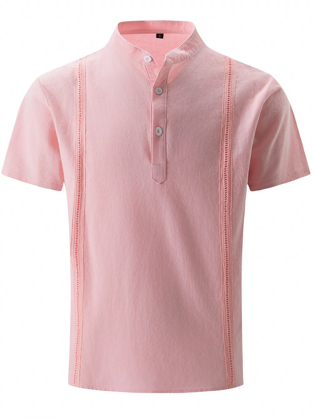 Men's Full Size Button Detail Short Sleeve Shirt Plus Size, image 9