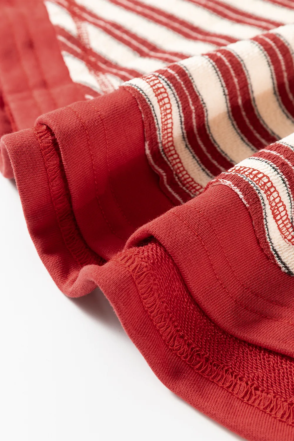 Stripe Johnny Collar Drop Shoulder Sweatshirt, image 7