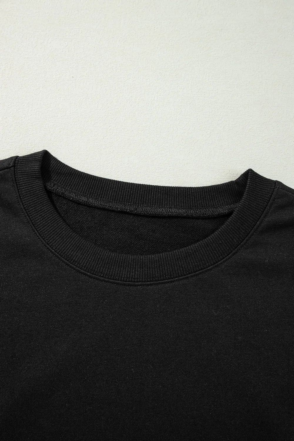Side Slit Round Neck Long Sleeve Sweatshirt, image 19