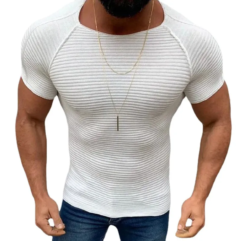 Men's Plus Size Round Neck Short Sleeve Top, image 4