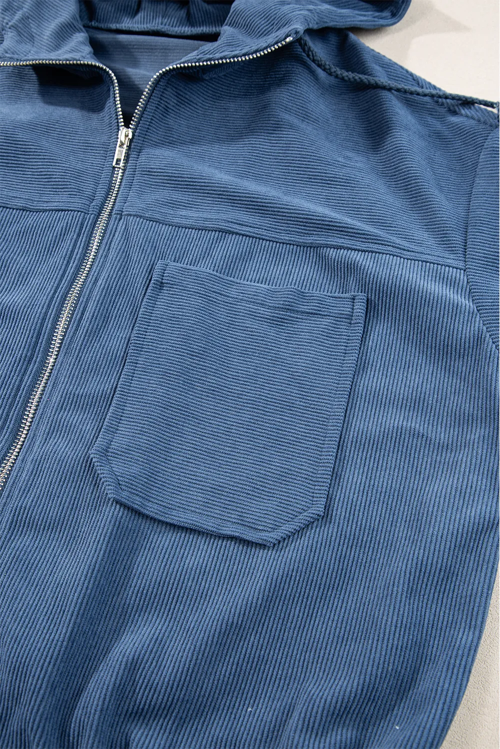 Pocketed Zip Up Long Sleeve Hooded Jacket, image 9