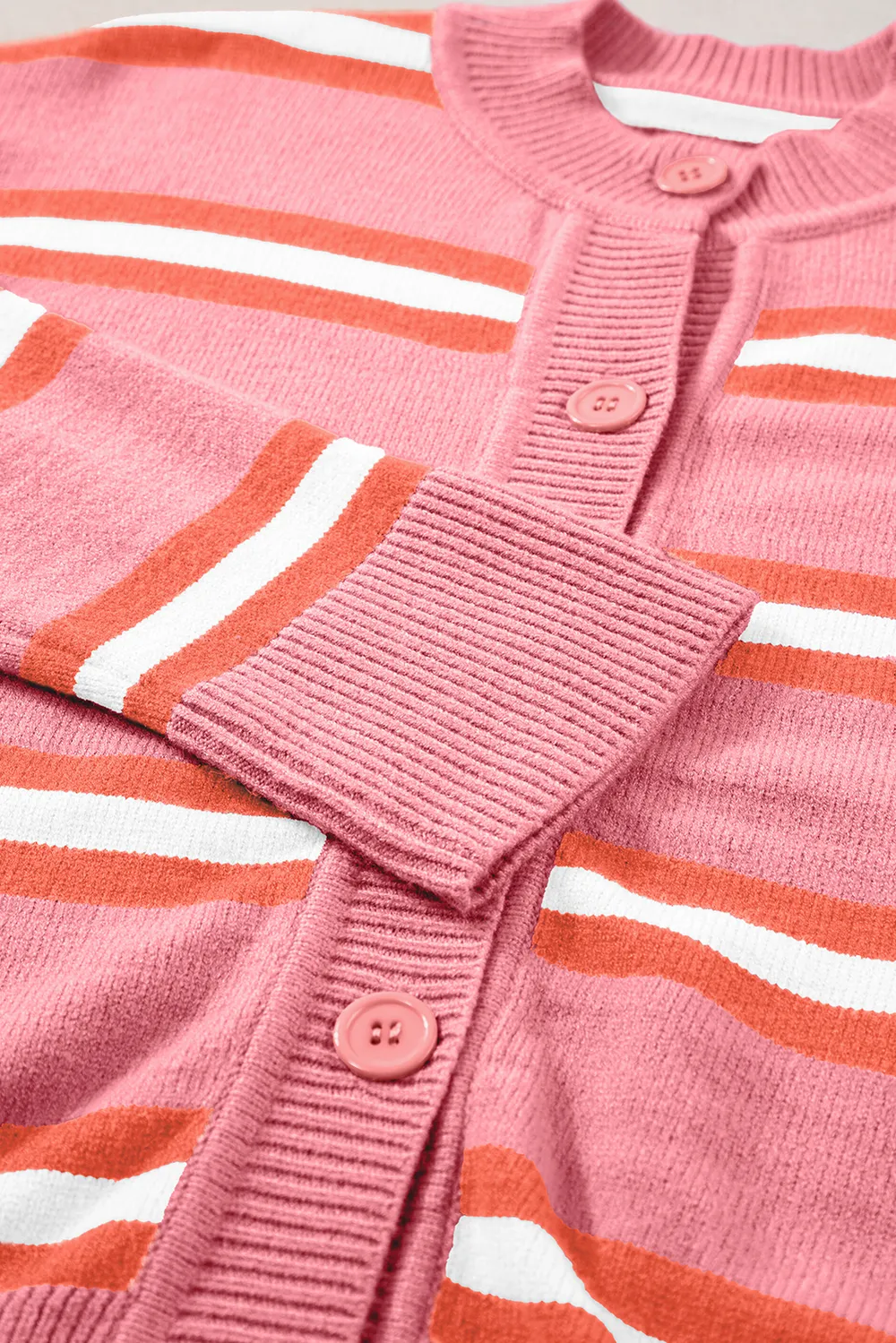 Striped Button Down Long Sleeve Cardigan, image 7