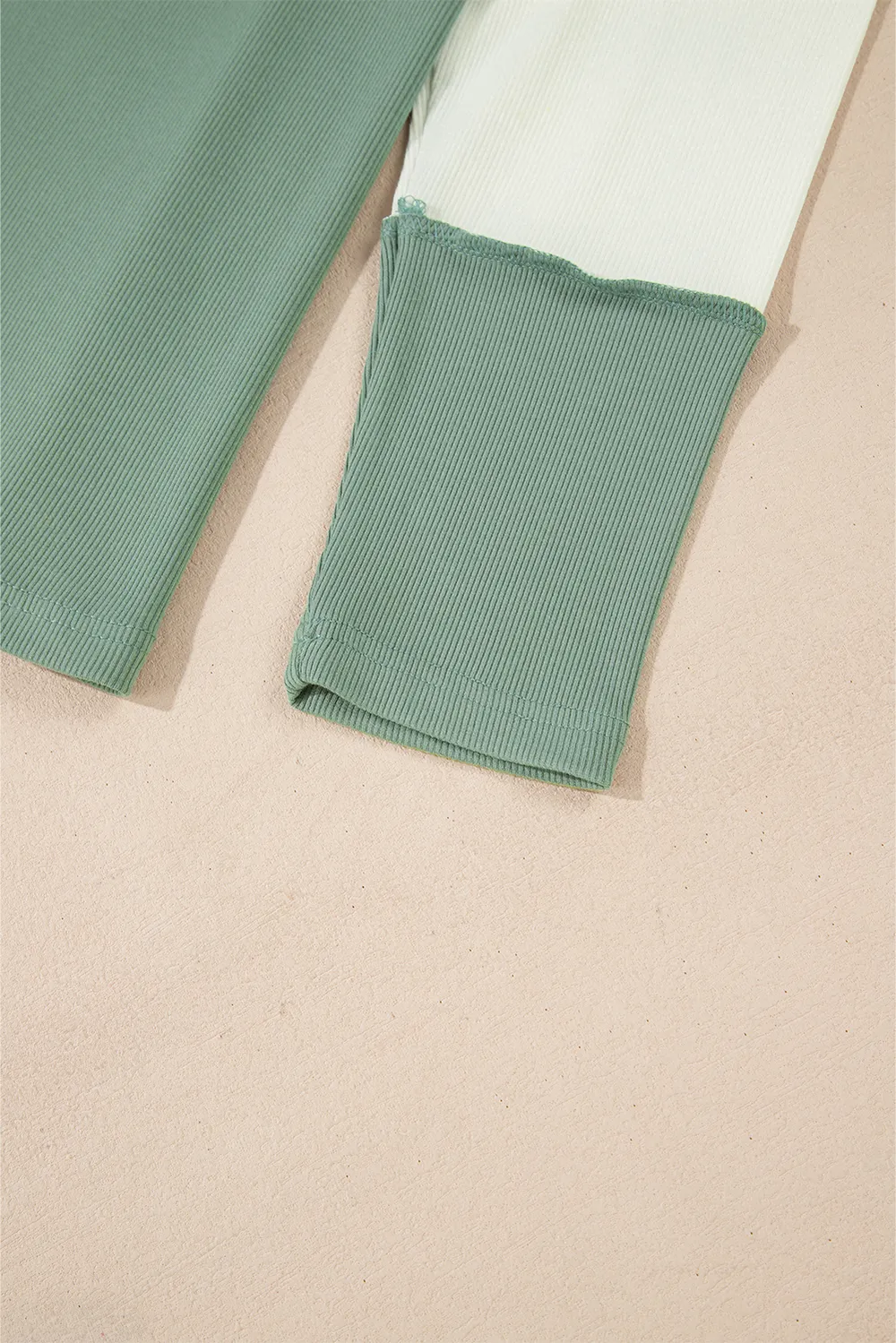 Color Block Round Neck Raglan Sleeve Top, image 8
