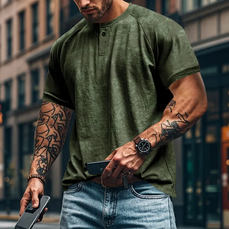 Men's Full Size Round Neck Short Sleeve T-Shirt Plus Size, image 5