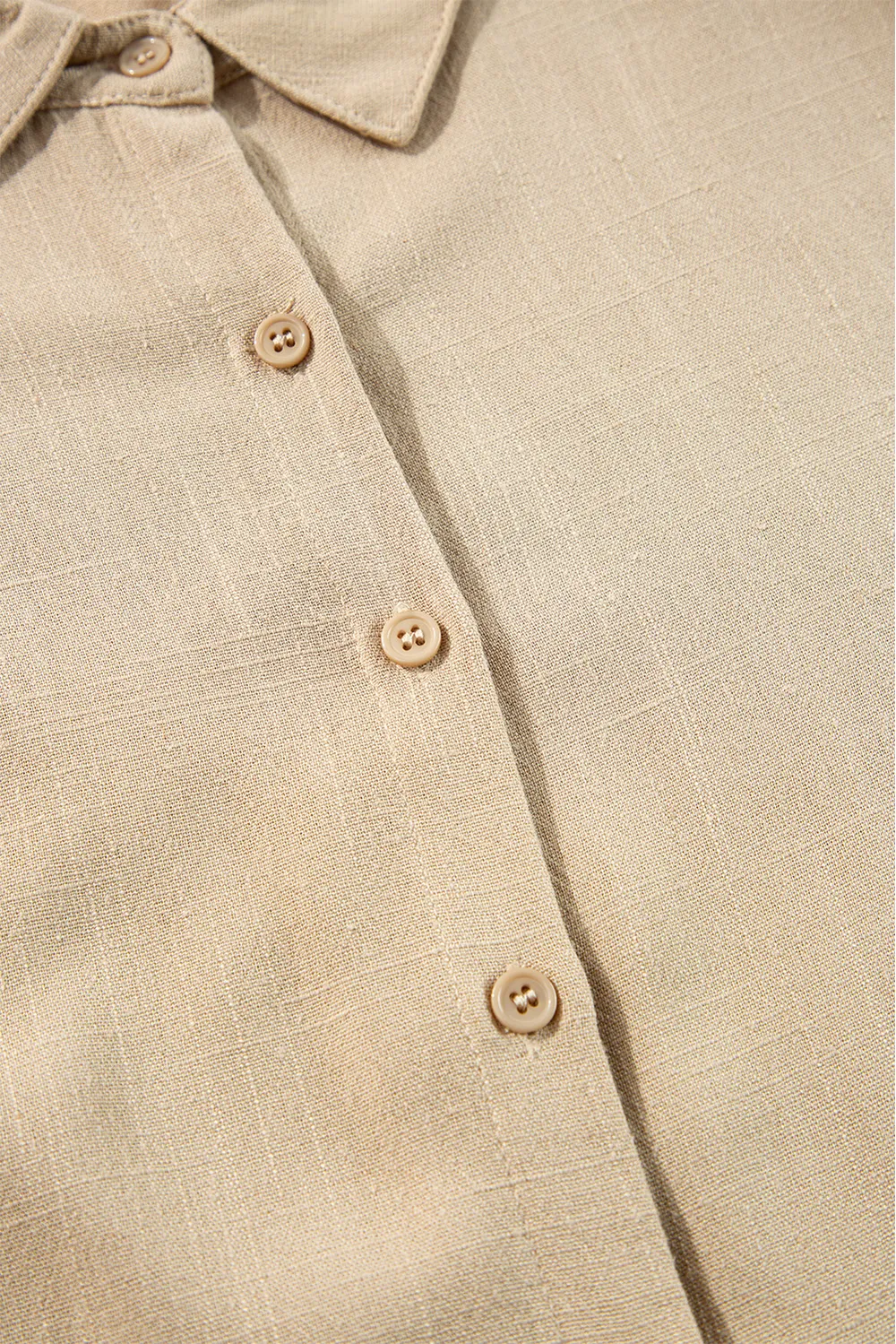 Tiered Collared Neck Balloon Sleeve Shirt Dress, image 14