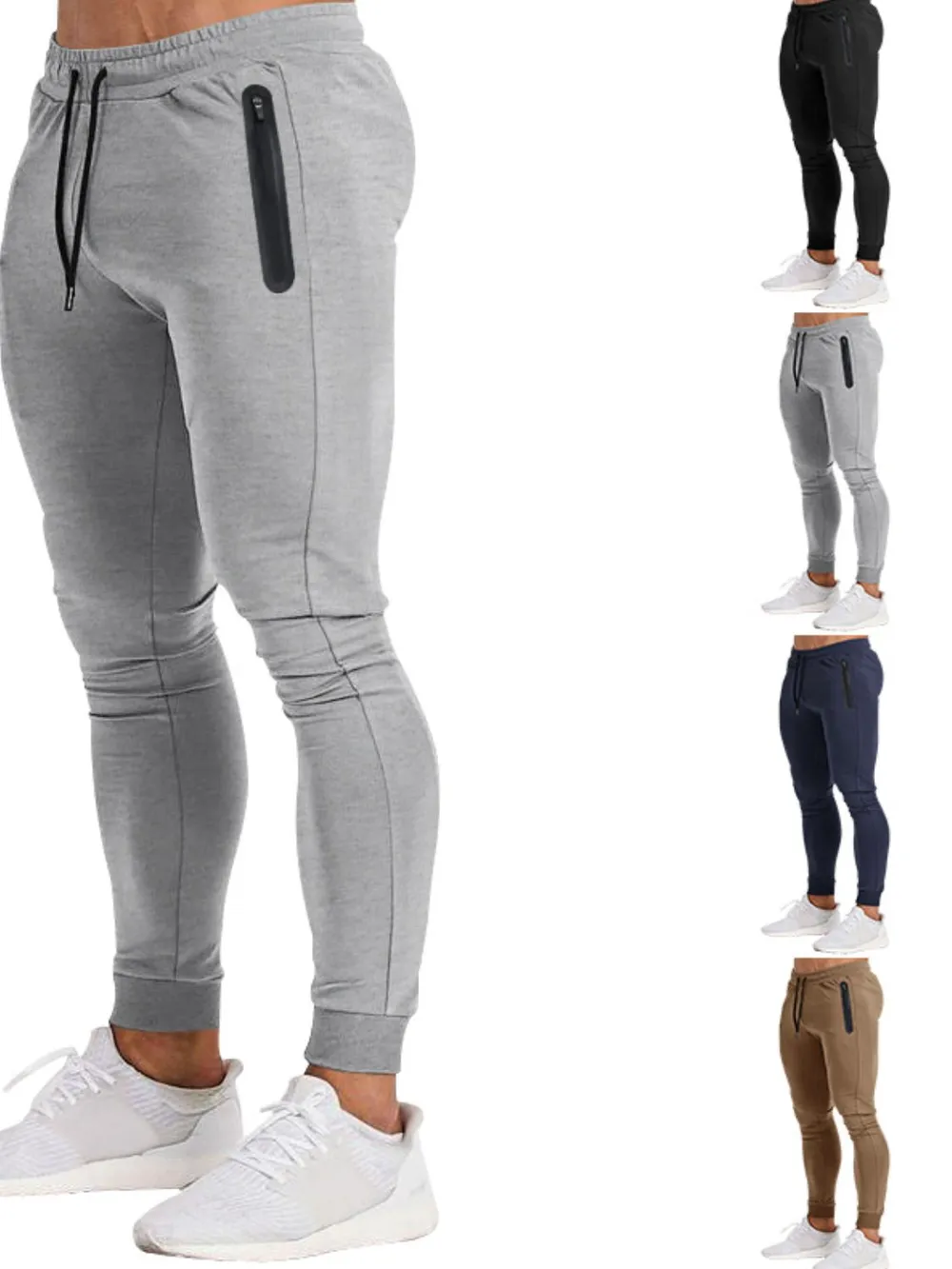 Men's Full Size Drawstring Pants with Pockets Plus Size, image 2