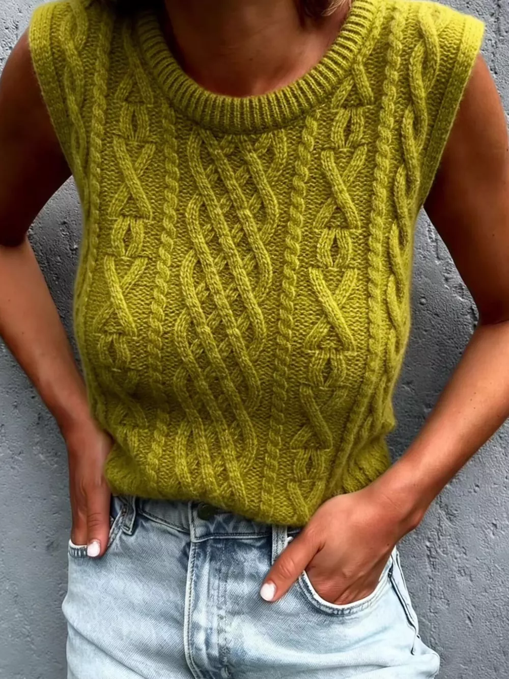 Cable Knit Sweater Vest, image 5