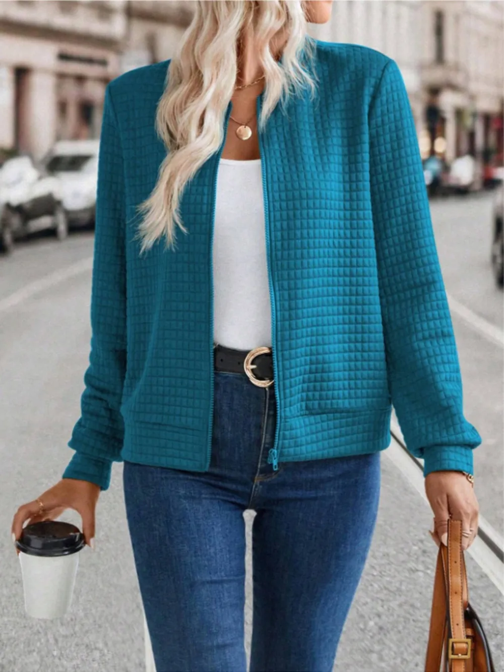 Zip Up Long Sleeve Jacket, image 7