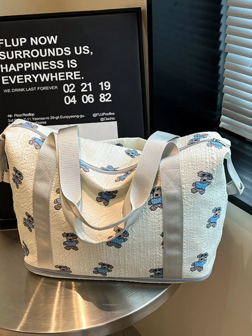 Teddy Bear Print Travel Bag, image 5