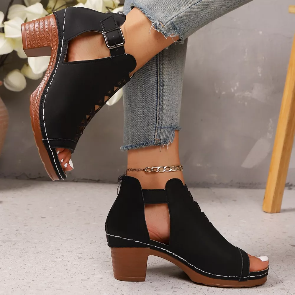 Open Toe Block Heels Sandals, image 2
