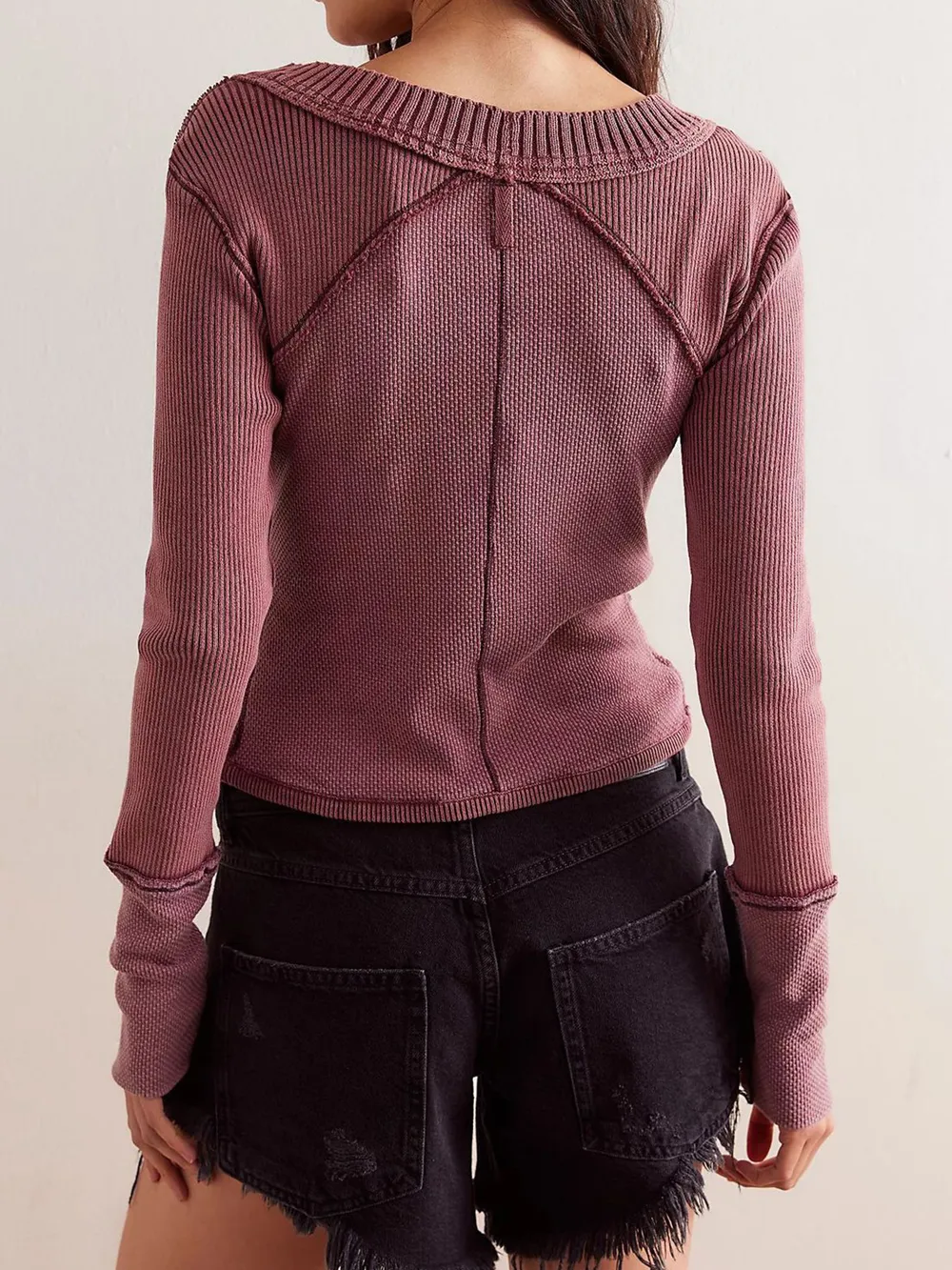 V-Neck Button Up Cropped Cardigan, image 7
