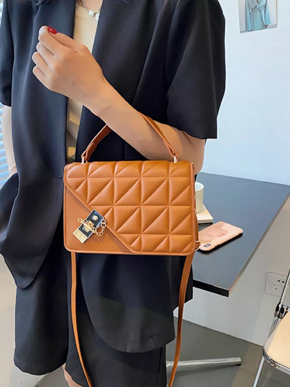 Quilted Flap Crossbody Bag, image 5