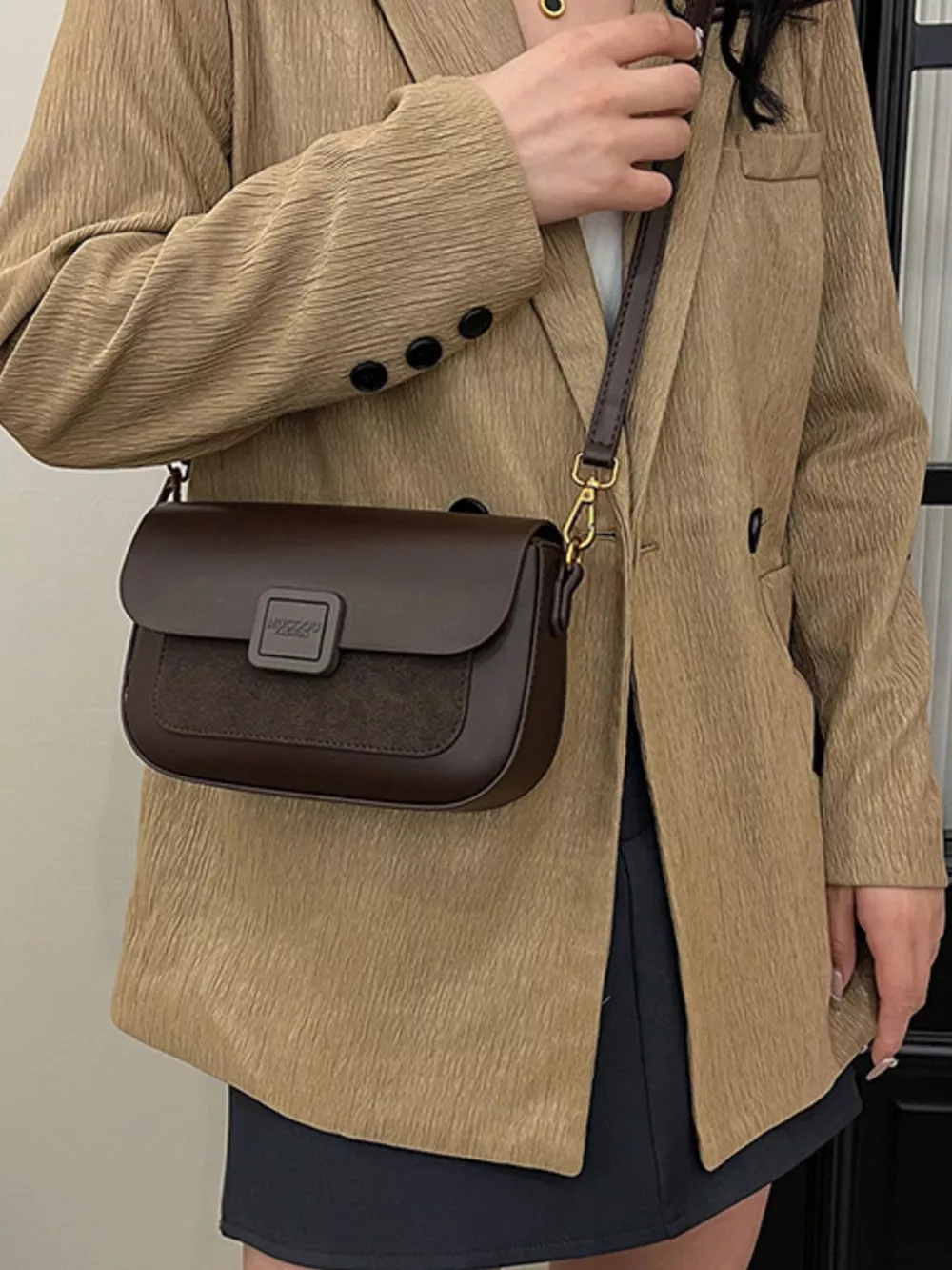Flap Adjustable Strap Crossbody Bag, image 6