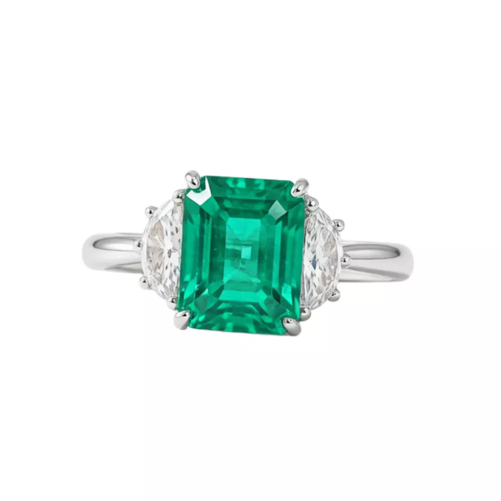 925 Sterling Silver Zircon Geometric Ring, image 4