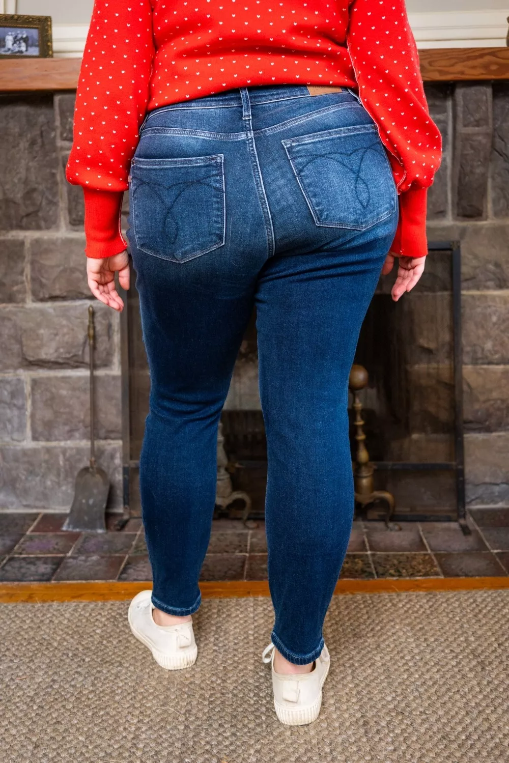Full Size Washed Thermal Skinny Jeans Plus Size, image 2